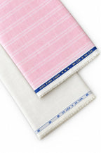 Pure Linen Shirt & Trouser Combo Shirt Pant Combo Pink Lemonade Linen Unstitched Shirt & Pant Combo