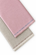 Pure Linen Shirt & Trouser Combo Shirt Pant Combo Pink Salt Linen Unstitched Shirt & Pant Combo