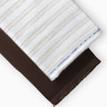 Pure Linen Shirt & Trouser Combo Shirt Pant Combo Pure White & Chocolate Brown Linen Shirt & Trouser Fabric
