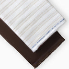Pure Linen Shirt & Trouser Combo Shirt Pant Combo Pure White & Chocolate Brown Linen Shirt & Trouser Fabric