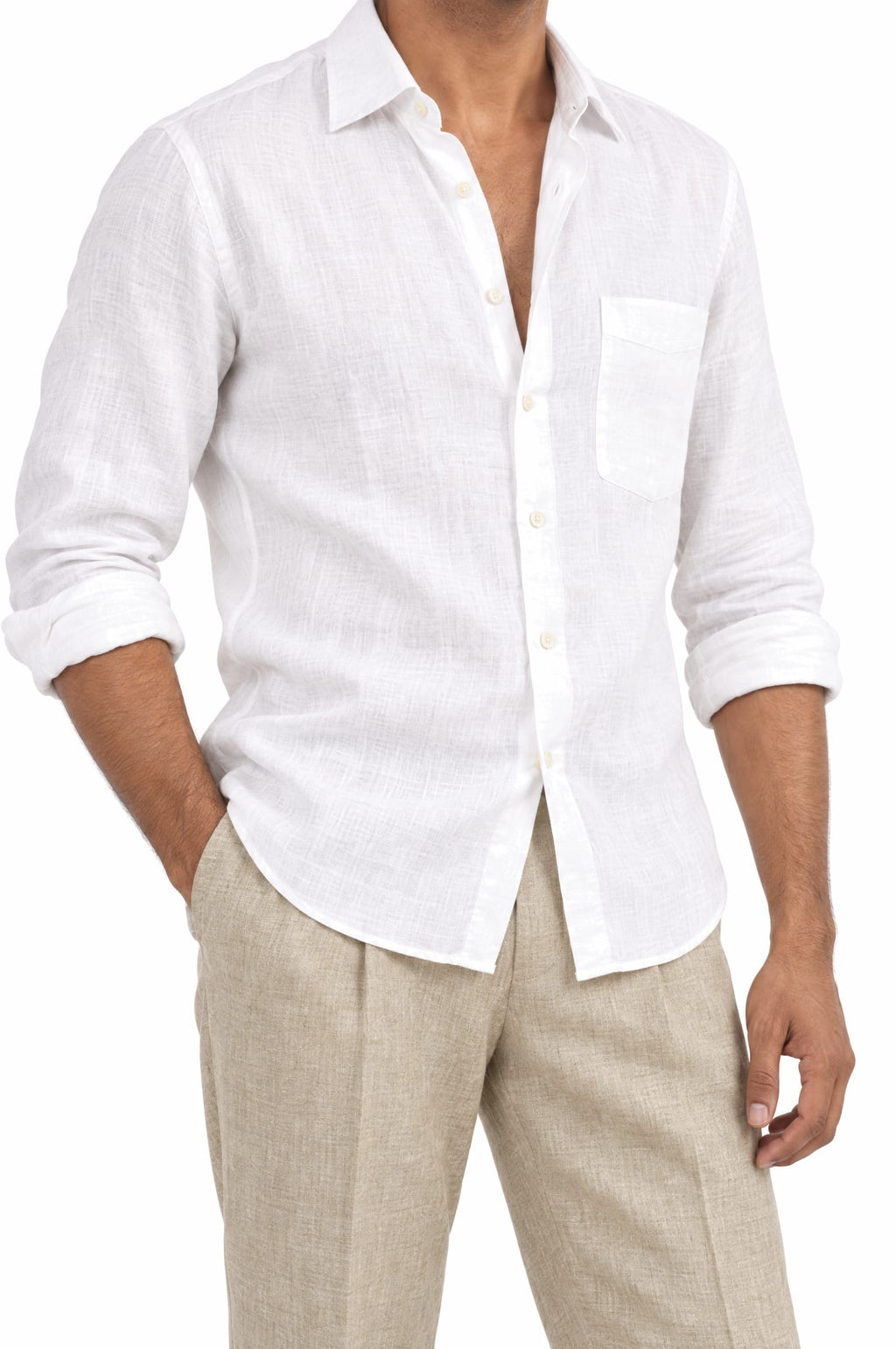 Pure Linen Shirt & Trouser Combo Shirt Pant Combo Sandbar Linen Unstitched Shirt & Pant Combo
