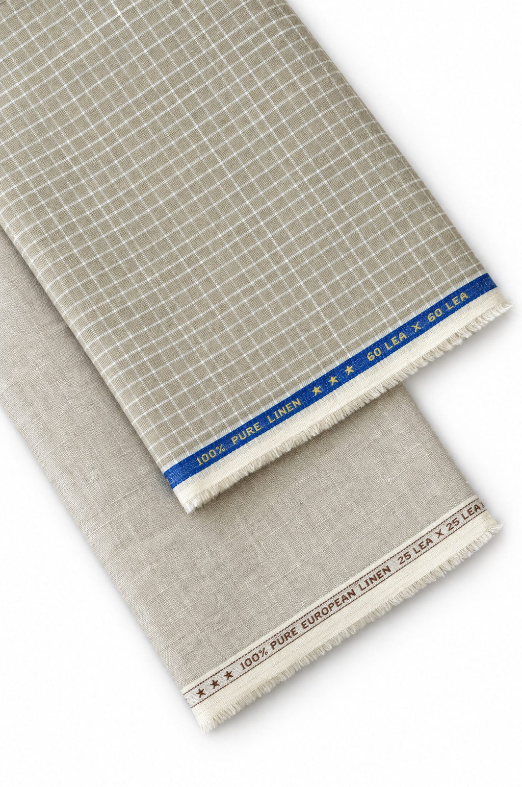 Pure Linen Shirt & Trouser Combo Shirt Pant Combo Sandstone Linen Unstitched Shirt & Pant Combo