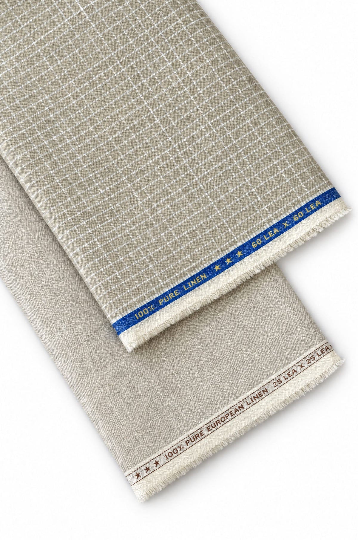 Pure Linen Shirt & Trouser Combo Shirt Pant Combo Sandstone Linen Unstitched Shirt & Pant Combo