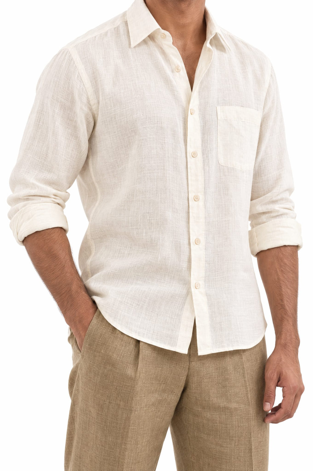 Pure Linen Shirt & Trouser Combo Shirt Pant Combo Savannah Linen Unstitched Shirt & Pant Combo