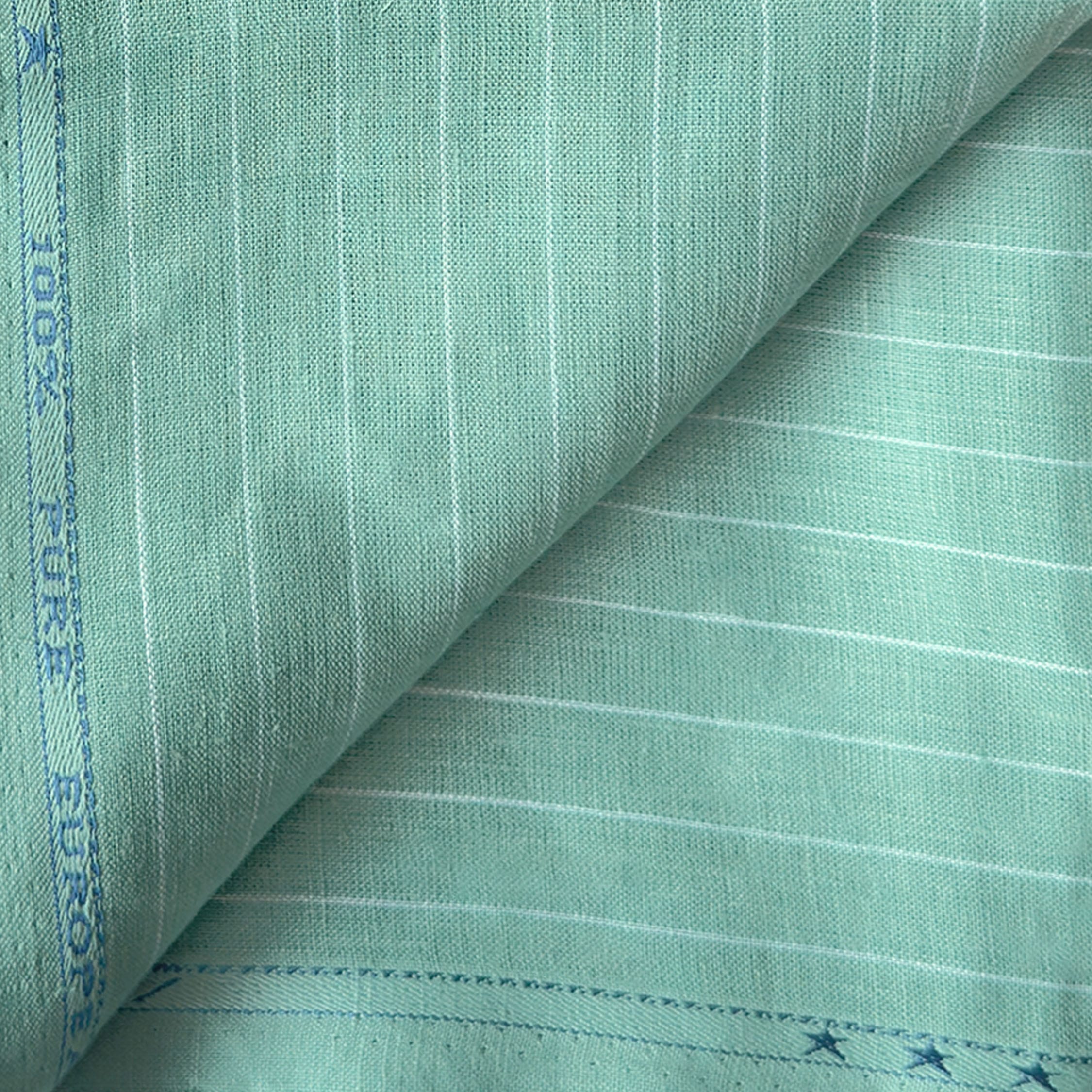 Pure Linen Shirt & Trouser Combo Shirt Pant Combo Sea Green & Ash Grey Linen Shirt & Trouser Fabric