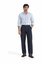 Pure Linen Shirt & Trouser Combo Shirt Pant Combo Sky & Midnight Linen Unstitched Shirt & Pant Combo