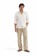 Pure Linen Shirt & Trouser Combo Shirt Pant Combo Tan Lines Linen Unstitched Shirt & Pant Combo