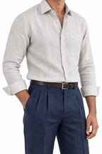 Pure Linen Shirt & Trouser Combo Shirt Pant Combo The Chairman Linen Unstitched Shirt & Pant Combo