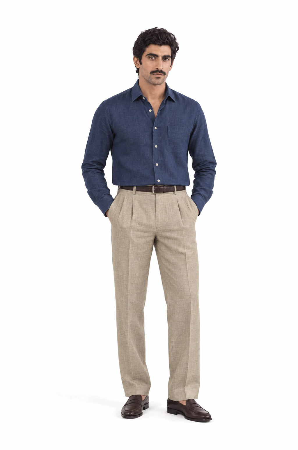 Pure Linen Shirt & Trouser Combo Shirt Pant Combo The Diplomat Linen Unstitched Shirt & Pant Combo