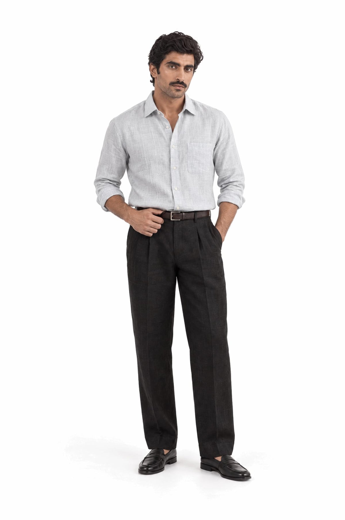 Pure Linen Shirt & Trouser Combo Shirt Pant Combo The Gentleman Linen Unstitched Shirt & Pant Combo