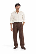 Pure Linen Shirt & Trouser Combo Shirt Pant Combo Tiramisu Linen Unstitched Shirt & Pant Combo