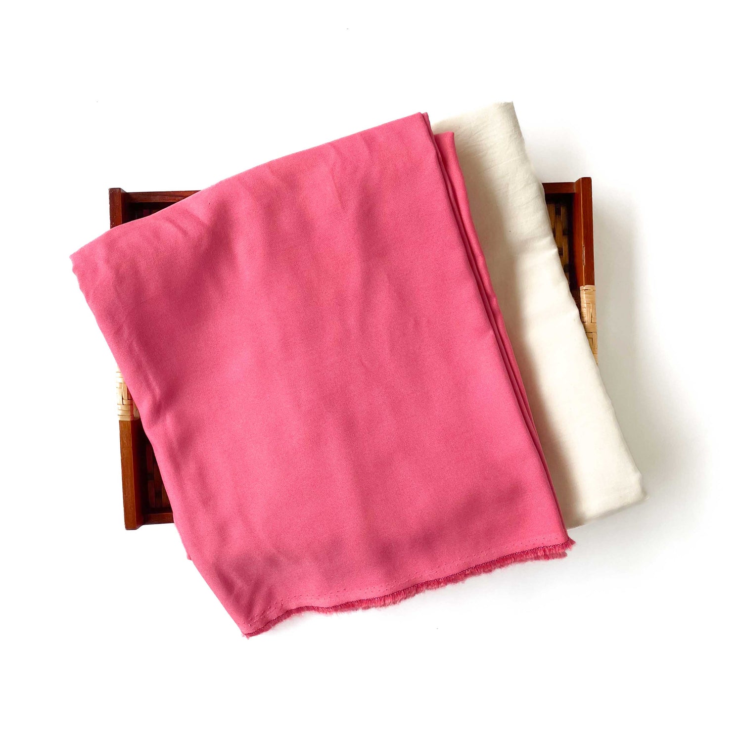 Rayon Kurta Set Kurta Set Unisex Bright Pink | Pure Rayon Kurta Fabric (3 Meters) | and Cotton Pyjama (2.5 Meters) | Unstitched Combo Set