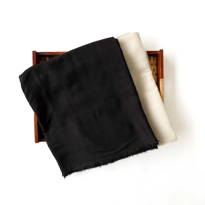 Rayon Kurta Set Kurta Set Unisex Jade Black | Pure Rayon Kurta Fabric (3.2 Meters) | and Cotton Pyjama (2.5 Meters) | Unstitched Combo Set