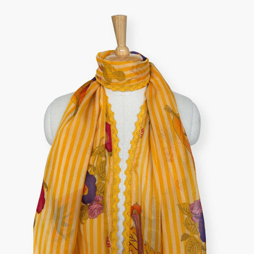 Scarves Dupatta Amber Yellow Organza Dupatta