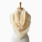 Scarves Dupatta Beige Mul Chanderi Scarf