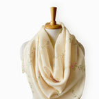 Scarves Dupatta Beige Mul Chanderi Scarf