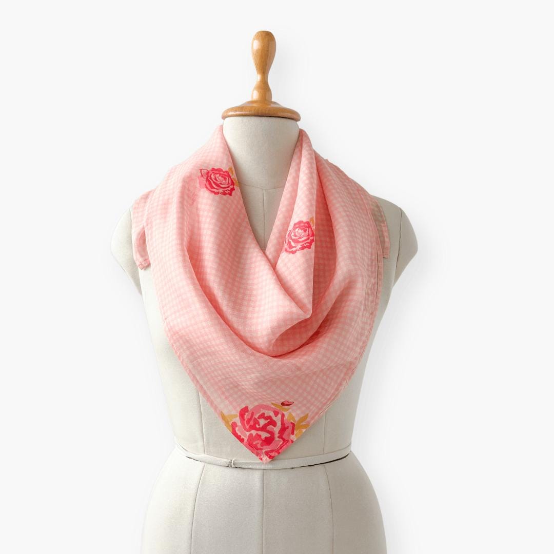 Scarves Dupatta Blush Pink Chanderi Scarf
