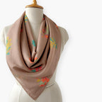 Scarves Dupatta Brown & Yellow Chanderi Scarf