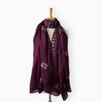 Scarves Dupatta Dark Wine Satin Stole