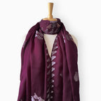 Scarves Dupatta Dark Wine Satin Stole