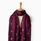 Scarves Dupatta Dark Wine Satin Stole