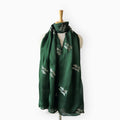 Scarves Dupatta Deep Green Satin Stole