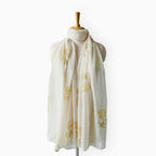 Scarves Dupatta Dusty Mustard Mul Chanderi Stole