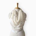 Scarves Dupatta Off-White & Black Mul Chanderi Scarf