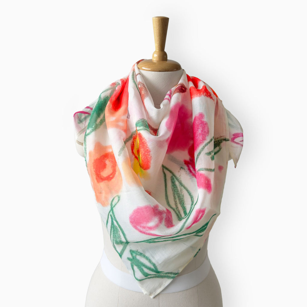 Scarves Dupatta Off-White Mul Chanderi Scarf