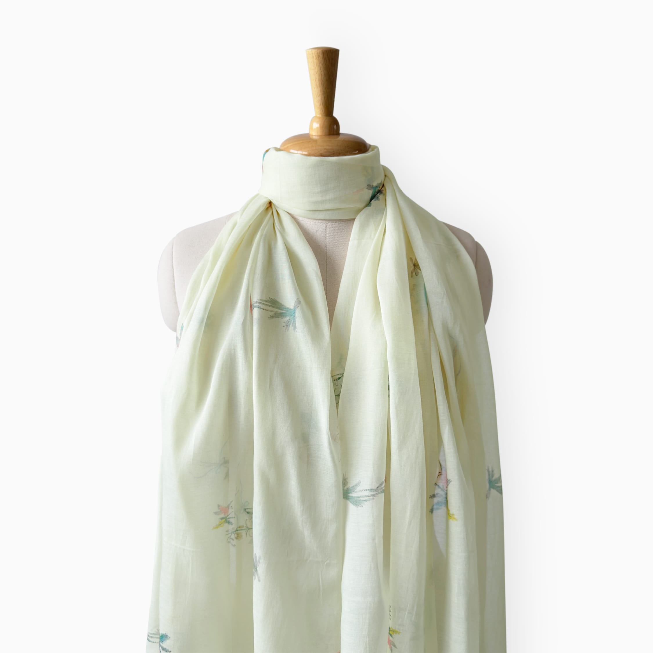 Scarves Dupatta Off-White Mul Chanderi Stole