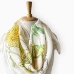 Scarves Dupatta Off-White & Yellow Mul Chanderi Scarf