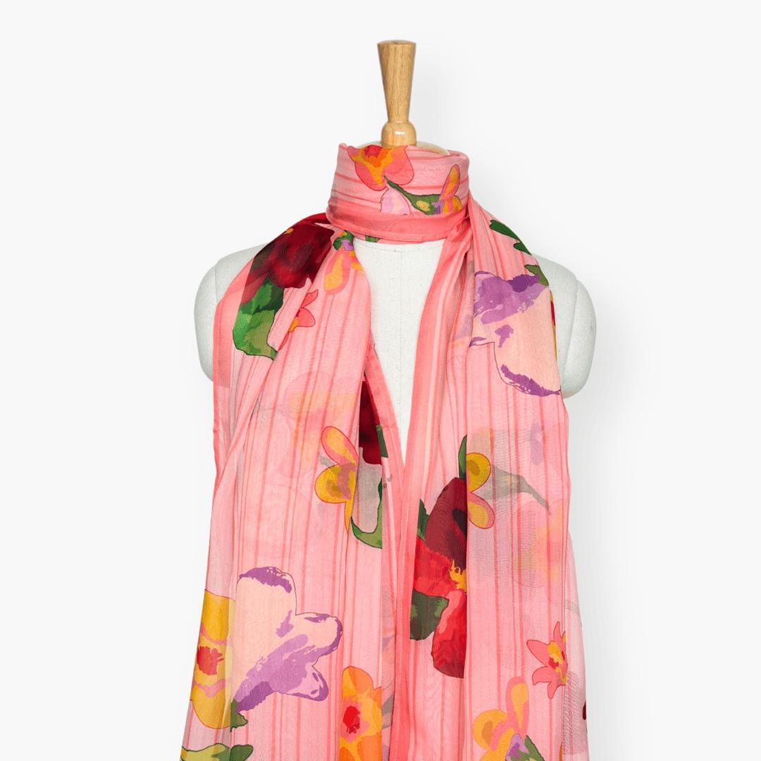 Scarves Dupatta Pastel Peach Organza Dupatta