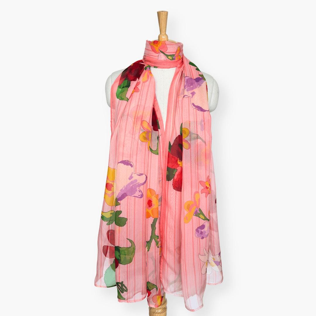 Scarves Dupatta Pastel Peach Organza Dupatta
