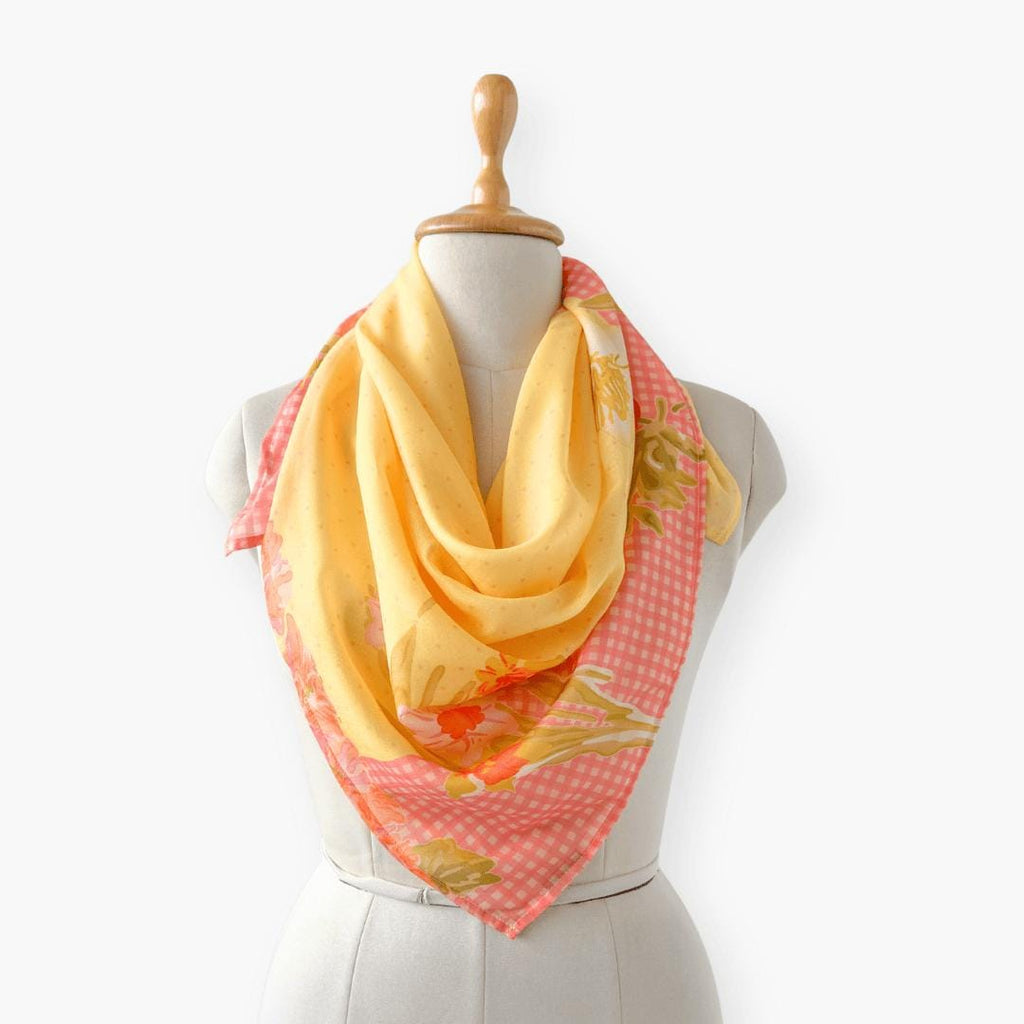 Scarves Dupatta Summer Yellow Chanderi Scarf