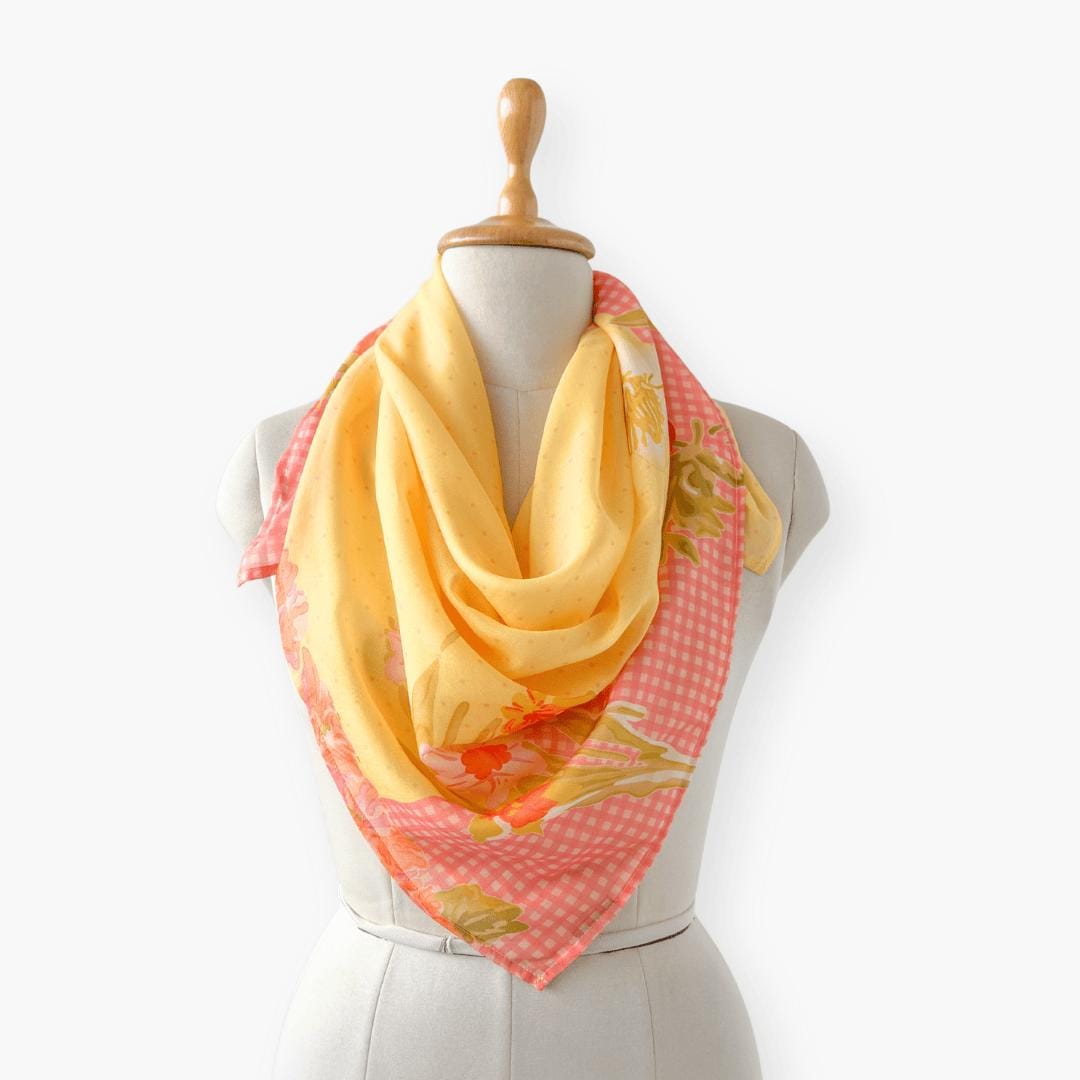 Scarves Dupatta Summer Yellow Chanderi Scarf