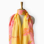 Scarves Dupatta Summer Yellow Chanderi Stole