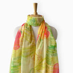 Scarves Dupatta Sunshine Yellow Mul Chanderi Stole