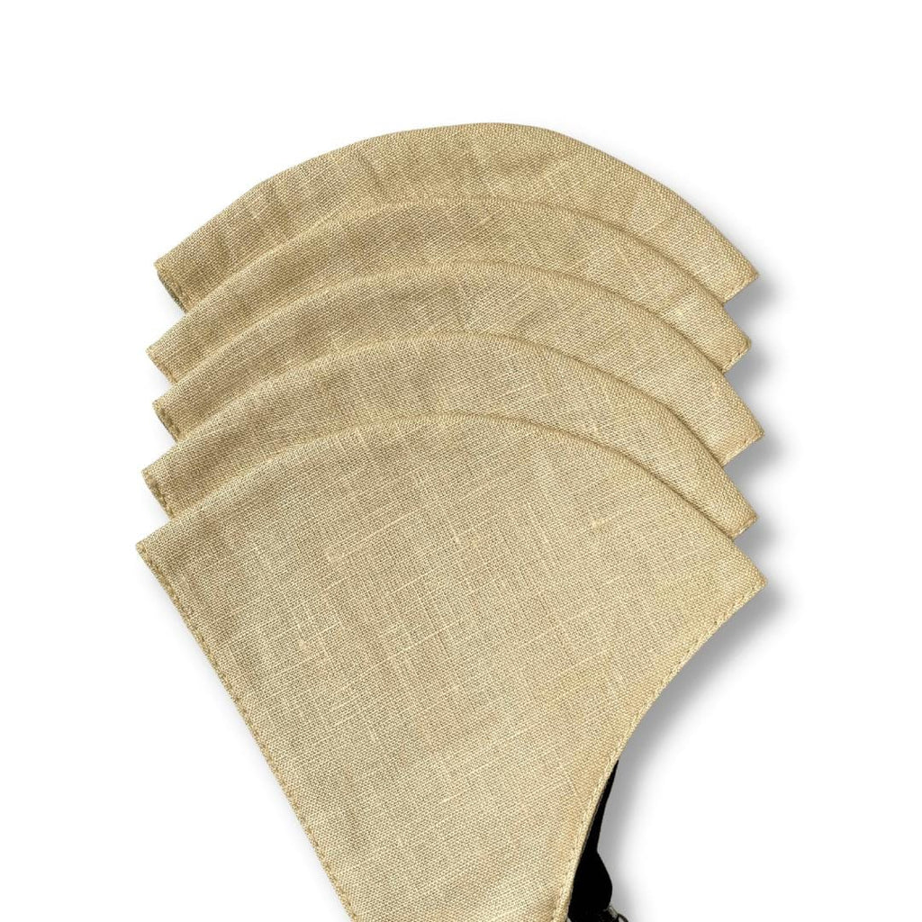 Single Colour Combo Masks Mask Khaki Cotton Linen Masks