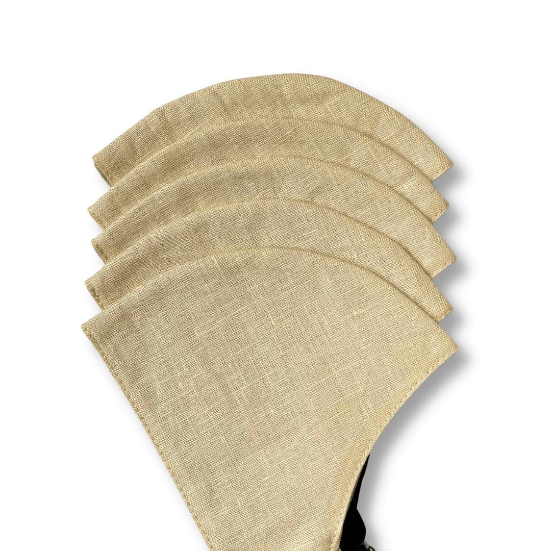 Single Colour Combo Masks Mask Khaki Cotton Linen Masks