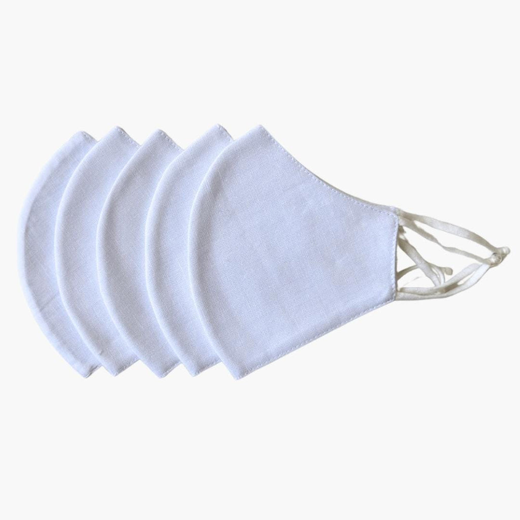 Single Colour Combo Masks Mask Snow White Cotton Linen Masks