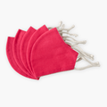 Single Colour Combo Masks Mask Watermelon Pink Colour Triple Layered Pure Cotton Mask - Pack of 5