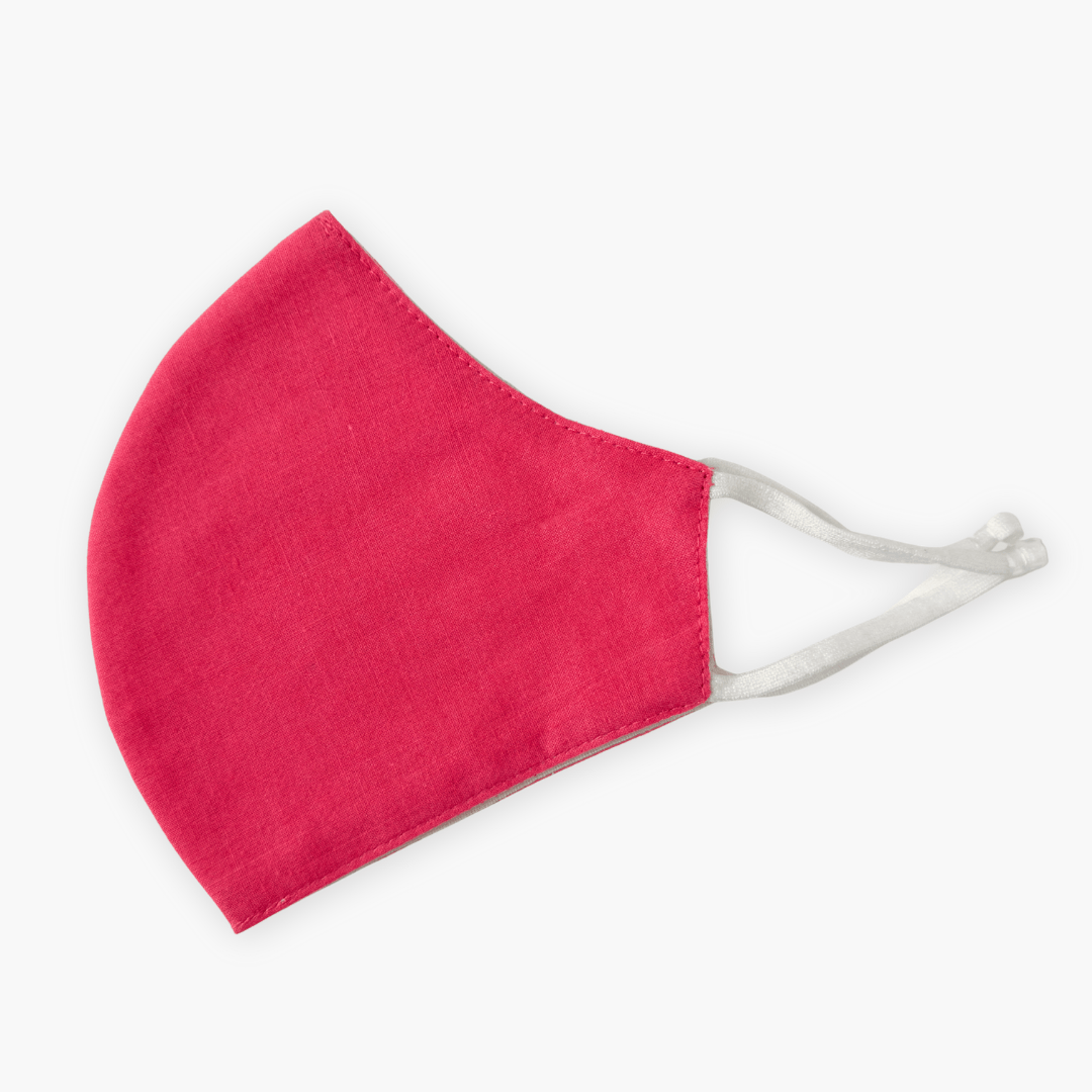 Single Colour Combo Masks Mask Watermelon Pink Colour Triple Layered Pure Cotton Mask - Pack of 5