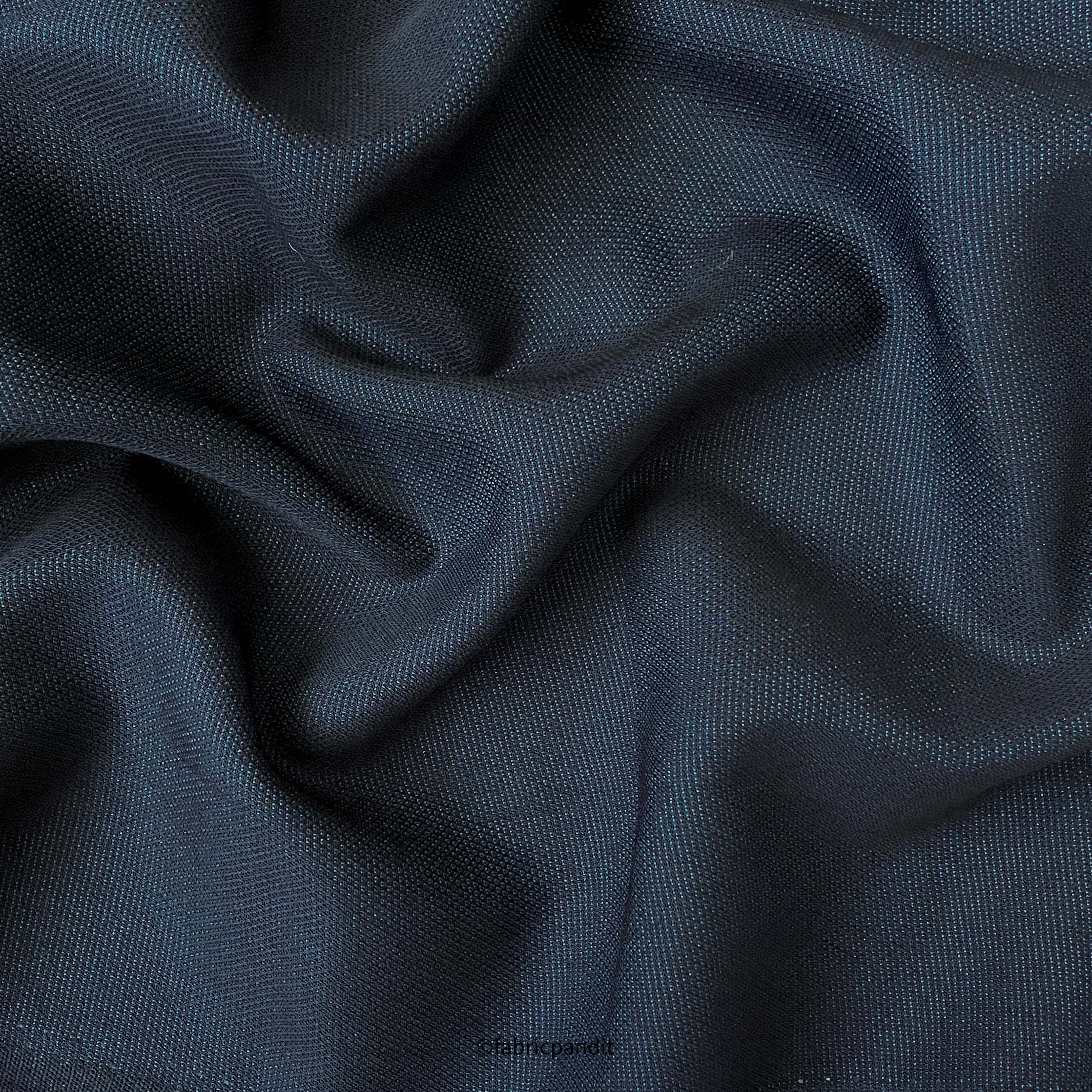 Textured Premium Suiting Fabric Cut Piece (CUT PIECE) Black & Blue Textured Premium Fabric (Width 58 Inches)
