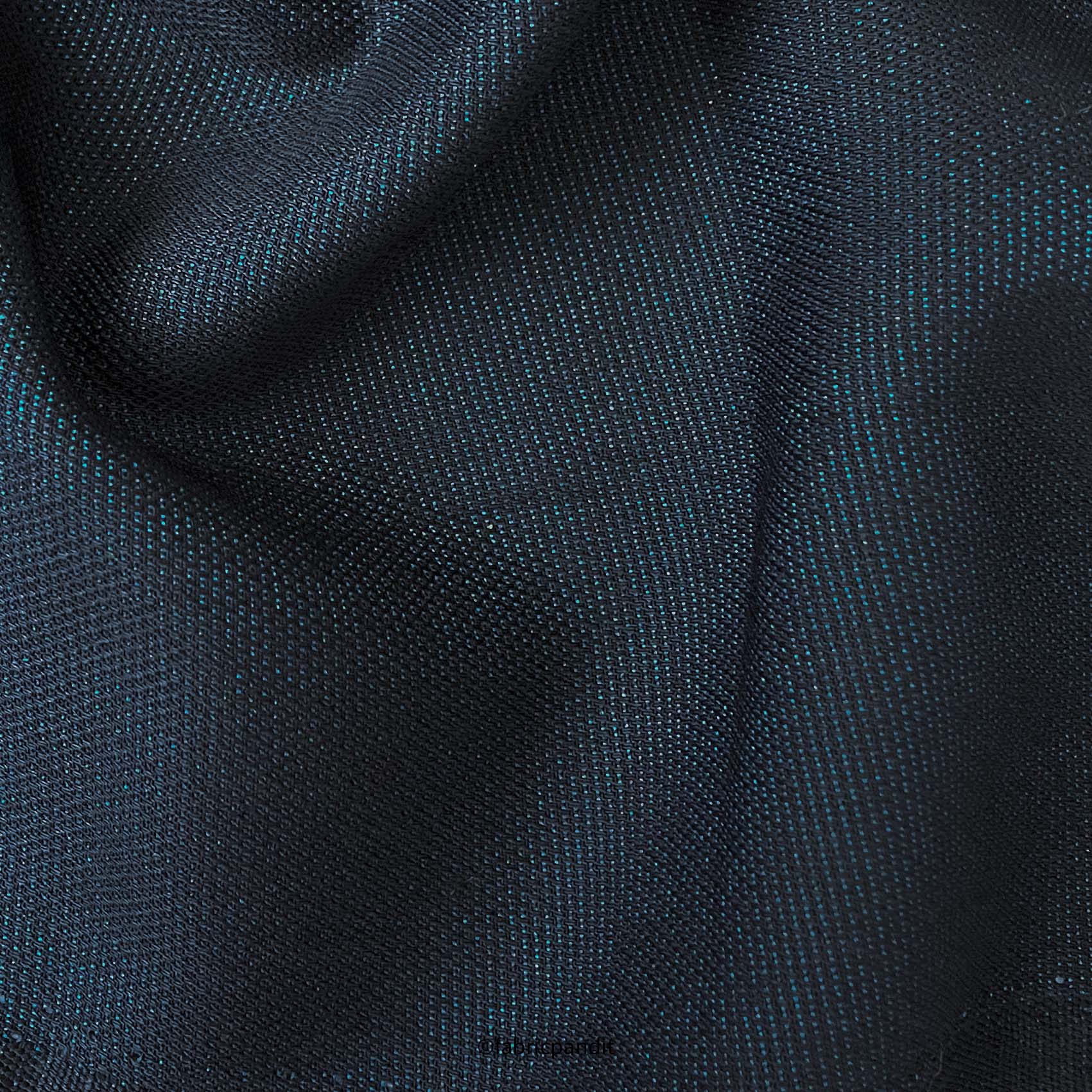 Textured Premium Suiting Fabric Cut Piece (CUT PIECE) Black & Blue Textured Premium Fabric (Width 58 Inches)