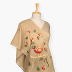 The Jamdani Story Saree Saree Earthy Brown Mul Cotton Saree