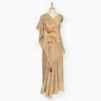 The Jamdani Story Saree Saree Earthy Brown Mul Cotton Saree