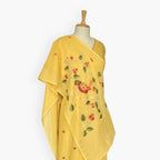 The Jamdani Story Saree Saree Mango Yellow Mul Cotton Saree