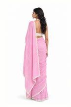 The Language Of Flowers Saree Saree Blush Pink & Off-White Mul Chanderi Saree