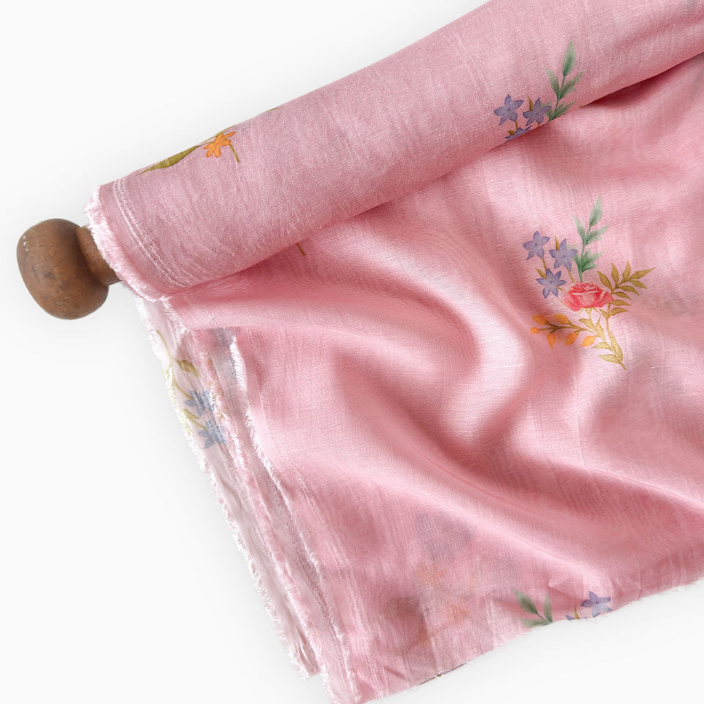The Linen Story Fabric fabric Dreamy Pink Linen Fabric