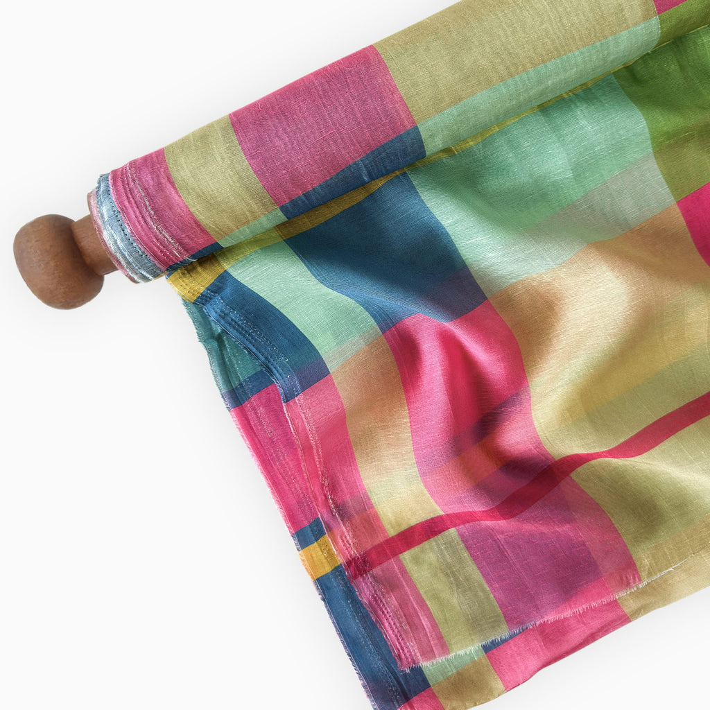 The Linen Story Fabric fabric Lime Green Linen Fabric